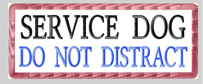 Service Dog Do Not Distract Patch (2x5)