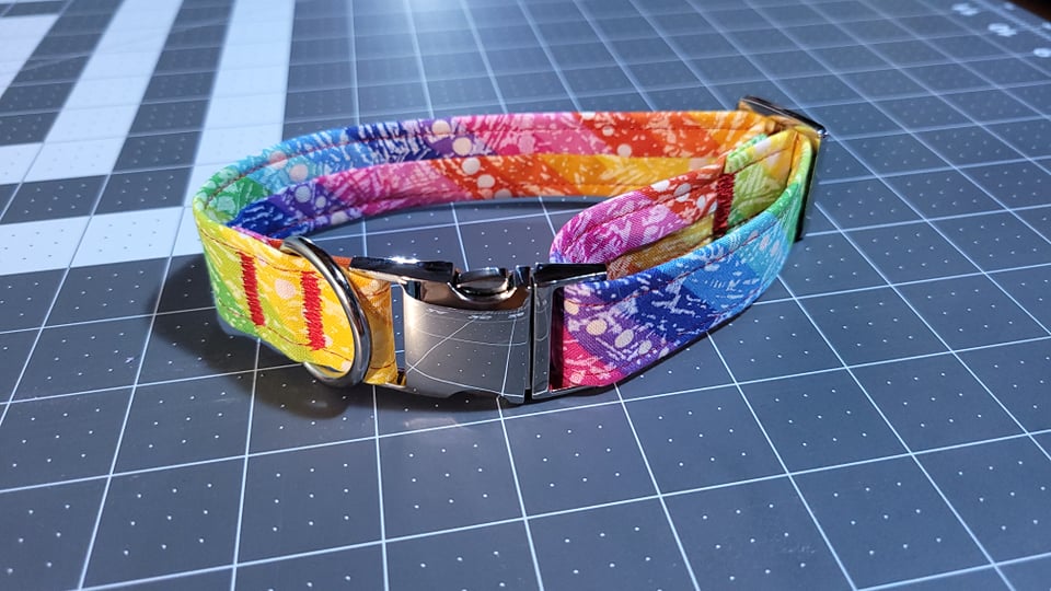 1 inch Blue Oil Slick Collar